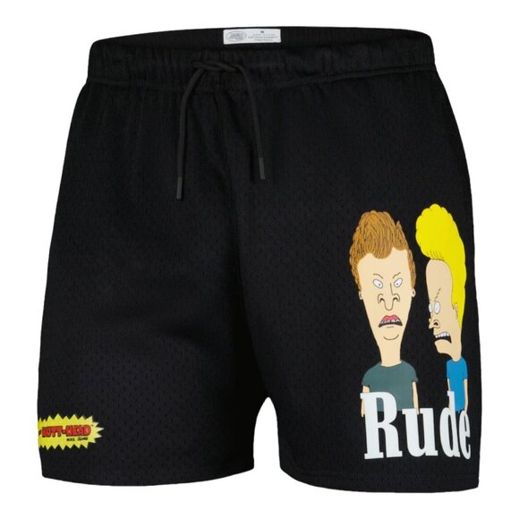 Beavis and Butt-Head Freeze Max Rude Mesh Shorts Black - Picture 3 of 4